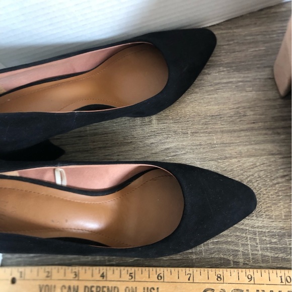 H&M Black and Tan Women's Chunky Heeled Pumps - Picture 9 of 13